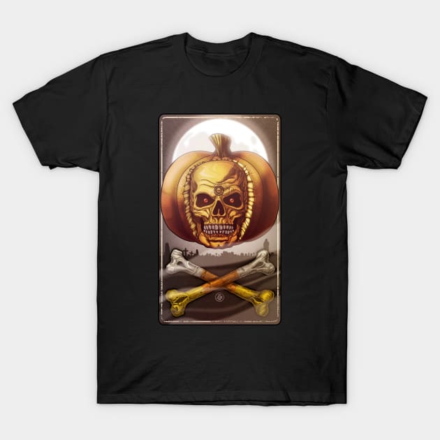 Happy Halloween, Pumpkin, Skull T-Shirt by HEJK81